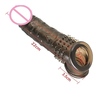 Maikum Offre Spéciale Manchon de pénis vibrant chauffant en silicone liquide réaliste de haute qualité pour femme, avec pointes, long et épais, pour retarder l'éjaculation - Product Image 4