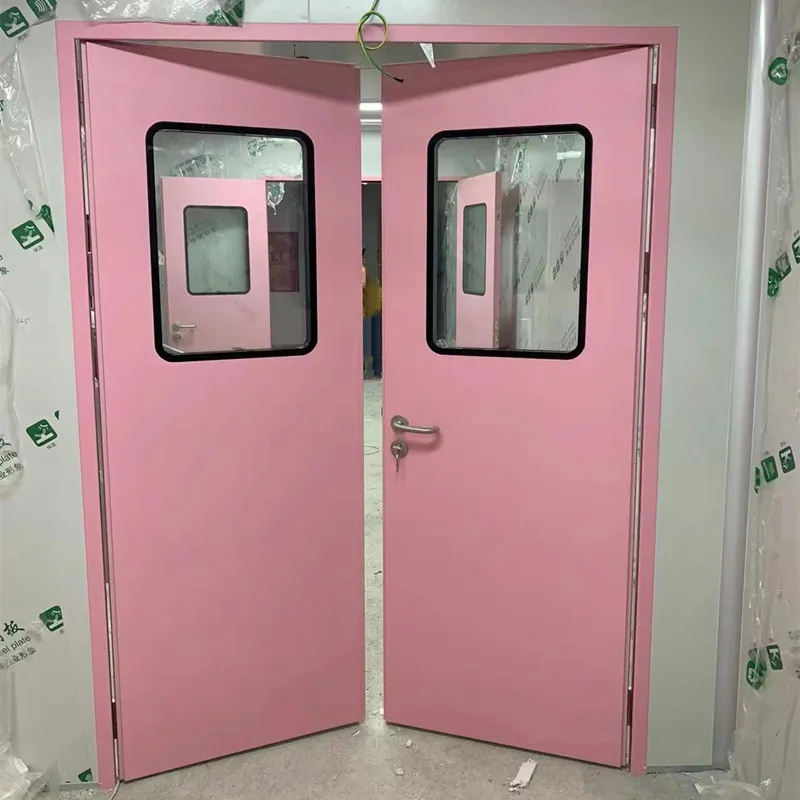 Porte de l'hôpital de porte de salle de couleur rose du centre maternel et infantile