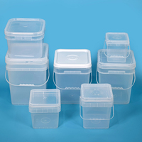 Seau carré en plastique de 20 litres, matière première PP, seau multifonctionnel, conteneur pour poudre à laver
