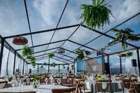 Tente transparente de luxe de mariage de 15m x 40m tente de fête à vendre bâche transparente PE d'événements extérieurs imperméable à bon prix