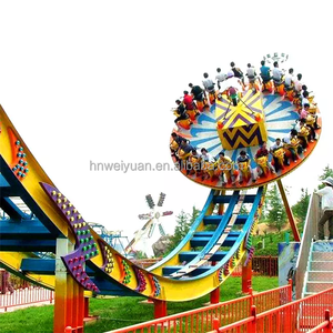 Thrilling Family Flying Disco Ride Screaming Fun Park UFO Attraction Mega Disk'o Paseos giratorios para uso en interiores y exteriores - Product Image 1