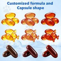 Capsules d'huile de poisson Oméga 3 pour animaux de compagnie en vrac, EPA DHA, pour la peau, le pelage, les articulations et le cœur, prix d'usine