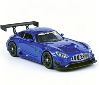 Modèle de voiture de course GT3 en alliage moulé sous pression à l'échelle 1:24, coupé de course à carrosserie large avec grande aile arrière, jouet de collection pour les passionnés de voitures de piste