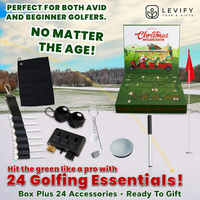 Coffret cadeau de calendrier de l'avent de Noël pour le golf avec 24 accessoires de golf, boîte de compte à rebours imprimée pour les golfeurs, cadeau de Noël