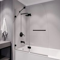 Cabine de douche de baignoire haut de gamme avec porte-Verre de sécurité trempé Compatible avec baignoire certifiée CE Joint durable