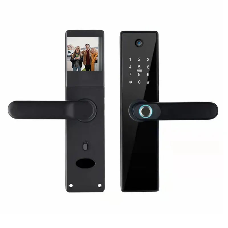 Tuya Wifi رقمي إلكتروني بكاميرا بيومترية بصمة الإصبع بطاقة ذكية مفتاح فتح كلمة المرور