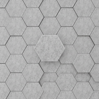 Panneaux muraux acoustiques hexagonaux 3D modernes et écologiques, design 3D, auto-adhésifs pour la maison, le cinéma maison, la salle de sport, l'hôtel, absorption acoustique