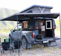 Camper de luxe pour pick-up avec espace de couchage extensible et auvent latéral, toit de camion imperméable pour le voyage tout-terrain