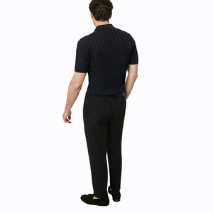 <span class=keywords><strong>Polo</strong></span> in cotone a costine a maniche corte, stile Old Money, <span class=keywords><strong>di</strong></span> lusso discreto, senza bottoni, personalizzabile con logo, per <span class=keywords><strong>uomo</strong></span>, maglie in maglia testurizzata - Product Image 4