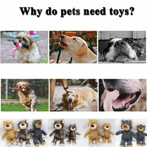 Jouet interactif pour chien Petdom Extreme Bear Squeaky Training, jouet en peluche incassable pour chiens agressifs - Product Image 3
