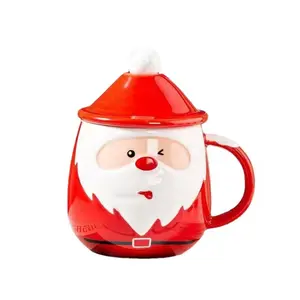 Vente directe d'usine Coffret cadeau de Noël de haute qualité pour les fêtes Tasse de Noël en céramique Père Noël