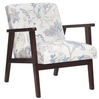 Chaise d'accent moderne et rembourrée, fauteuil confortable à boutons touffetés, en lin, canapé simple, fauteuil de salon