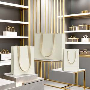 Wholesale Custom Printed Luxury Clothing Retail Gift Paper Bag with Your Own Logo <b>Thick</b> Paper Bag for Brand Promotion - Product Image 2