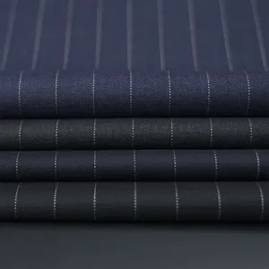 Vente directe STOCK peigné laine mérinos tissu de luxe italien costume tissu laine tissu pour hommes costume