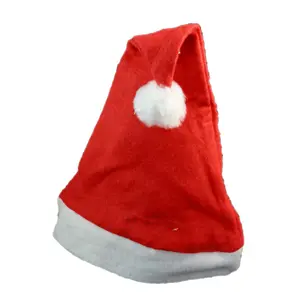 Topi Natal dewasa Nonwoven ramah lingkungan topi Santa lembut Non Woven ornamen Natal dekorasi pesta