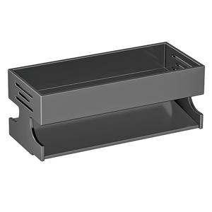 Nouvelle étagère <span class=keywords><strong>de</strong></span> rangement murale <span class=keywords><strong>de</strong></span> cuisine en acier au carbone raffiné, sans perçage, pour épices, oignons verts, gingembre, <span class=keywords><strong>ail</strong></span>, avec panier d'égouttage - Product Image 1