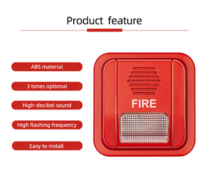Chất lượng cao 12V DC có dây thông thường hệ thống báo cháy Phụ kiện thiết kế mới còi báo động nhấp nháy đèn Flash còi báo động - Product Image 6