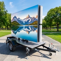 Écran LED P5 2560x1280mm Haute Définition Pleine Couleur, Écran Vidéo LED Rotatif à 360° pour Remorque, Affichage LED pour le Transport