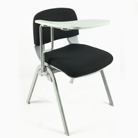 Chaise de formation empilable en acier rembourrée en tissu avec revêtement en poudre pour bureau, école, conférence, séminaire, événement