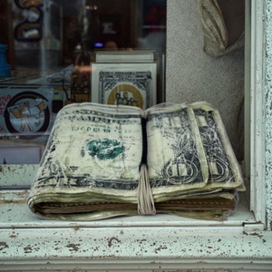 Boshiho Men's Vintage Bifold <b>Wallet</b> Zipper Closure Genuine Leather <b>RFID</b> <b>Blocking</b> Credit Card Holder US Dollar Bill Pattern Cards - Product Image 3