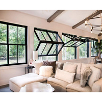 Ventanas Plegables de Aluminio Negro DEEZON, Ventanas Verticales Plegables para Balcón con Doble Acristalamiento