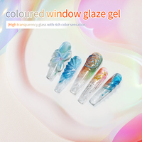 L&M OEM ODM Gel de vernis à ongles coloré effet vitrail UV LED, gelée semi-permanente, non toxique, en flacon