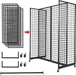 Estante de exhibición de Gridwall más grande de pie de piso resistente - Product Image 4