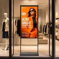 Pantalla LCD Digital de Pie para Escaparates de Tiendas, Señalización Digital de Alto Brillo para Publicidad en Escaparates