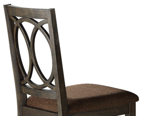 Ensemble de 2 chaises de salle à manger modernes en tissu imperméable marron et finition expresso pour appartement - Product Image 6