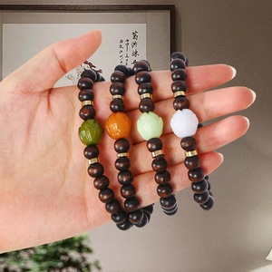Beaded <b>Bracelet</b> 18mm <b>Ball</b> Shape Unisex Jewelry With Floral Design For Daily Wear - Product Image 2