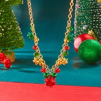 Collier de Noël SongYi avec plusieurs breloques, pendentif bonhomme de neige, renne, couronne, pour femmes, bijoux de fête