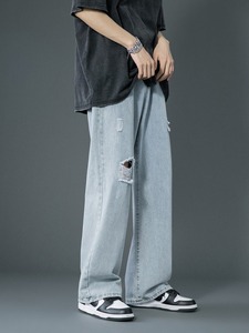 <span class=keywords><strong>กางเกง</strong></span><span class=keywords><strong>ยีน</strong></span><span class=keywords><strong>ส์</strong></span><span class=keywords><strong>ขาด</strong></span><span class=keywords><strong>ขา</strong></span>กว้างกางเกงขายาวขนาดกลาง, คอลเลคชั่นใหม่ฤดูใบไม้ผลิ - Product Image 4