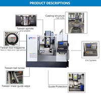Centro de Mecanizado Vertical VMC855 de Alto Rendimiento, Fresadora CNC para Moldes de Precisión, Husillo de 10000 RPM, BT40