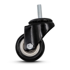 SYSanjang 2 pouces meubles roues mobiles <span class=keywords><strong>roulette</strong></span> générale basse quantité minimale de commande lisse Rotation PU tige filetée - Product Image 2