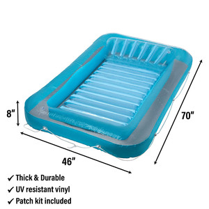 Inflatable Suntan Tanning <strong>Pool</strong> Lounge <strong>Float</strong> with <strong>Pillow</strong> - Product Image 2