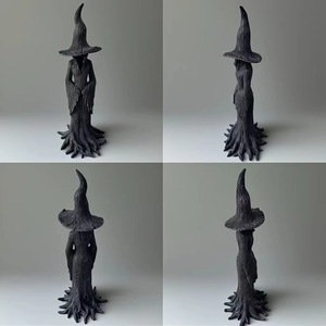 Nouvelle Sculpture Écologique en Résine Époxy Peinte à la Main, Figurine de Sorcière Mystérieuse pour Halloween, Décoration de Jardin pour Cracker Barrel - Product Image 5