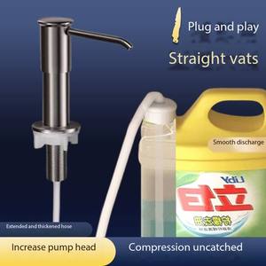 <span class=keywords><strong>Distributeur</strong></span> de savon à main en ABS et en acier inoxydable avec tête de <span class=keywords><strong>pompe</strong></span> à pression <span class=keywords><strong>liquide</strong></span> <span class=keywords><strong>vaisselle</strong></span> pour tube d'extension d'évier de salle de bain de cuisine - Product Image 3