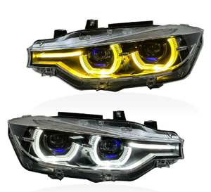 ไฟหน้า LED สัญญาณไฟเลี้ยว คุณภาพสูงแบบใหม่ ติดตั้งง่าย ไฟหน้าสำหรับกลางวัน 6000K สำหรับรถยนต์ซีรีส์ 3 รุ่น F30 F31 F35 ปี 2013-2018 12V 6000 ลูเมน - Product Image 2