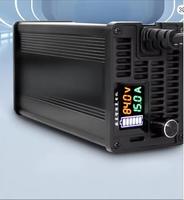 Chargeur de batterie au lithium 72V, coque en aluminium, courant réglable 15A, charge rapide, spécial pour batteries Li-ion Lifepo4