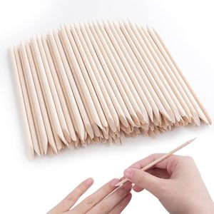 Outil de manucure professionnel à double extrémité Poussoir à cuticules 100pcs Bâtonnets orange pour ongles - Product Image 2