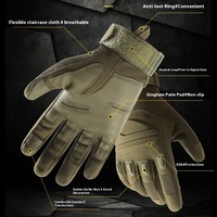 Gants tactiques pour hommes à doigts entiers Z187 - Essentiels pour la conduite hivernale, les sports de plein air, écran tactile, protection anti-coupure, cuir tendance