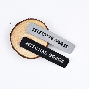 Popular Washable Recycled Custom Luxury <strong>White</strong> Woven Clothing Tags Logo Labels for T <strong>Shirt</strong> Polo Clothing - Product Image 4