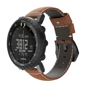 Bracelet de montre en cuir véritable Crazy Horse, accessoires de bracelet, sangle de remplacement pour <span class=keywords><strong>Suunto</strong></span> <span class=keywords><strong>Core</strong></span> - Product Image 3