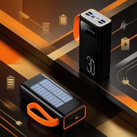 Banco de Energía Portátil de Alta Capacidad con Carga Solar Rápida de 15W, Pantalla Digital, Múltiples Salidas USB y Carga Inalámbrica, Gran Venta