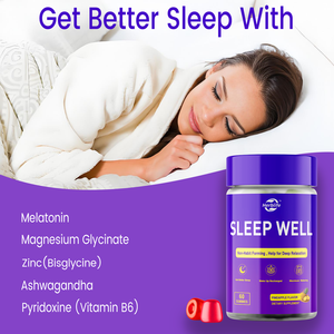 Haccp OEM ODM Melatonin Gummies, Sleep Support for Adults Sleep Gummy <b>Supplement</b> for Deep Relaxation Adults - Product Image 3