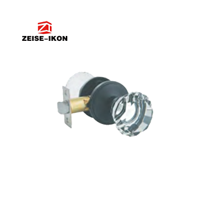 مقبض باب زجاجي للخصوصية في غرف النوم مع قفل، مقبض باب داخلي للحمام، مقبض باب دائري كريستالي ماسي - Product Image 1