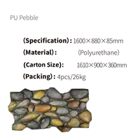 Panneaux muraux en pierre artificielle de style villa moderne, galets décoratifs en polyuréthane PU, pierres artificielles colorées pour l'intérieur et l'extérieur