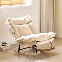 Fauteuil à bascule en velours côtelé, fauteuil inclinable rembourré pour salon, chambre à coucher, détente, canapé d'appoint