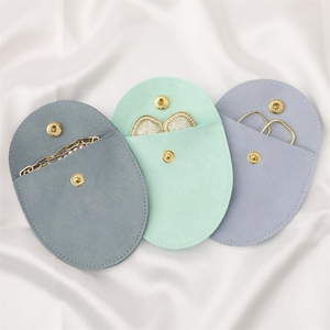 8*8cm Microfiber Jewelry Bags Personalized Jewelry Packaging Pouch Roubd Jewelry Pouch Bag With Logo - Product Image 4