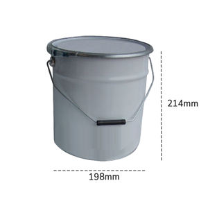 Cubo cónico de metal Carvel 198x214mm con apertura completa y cierre de anillo, 5lt - Product Image 2